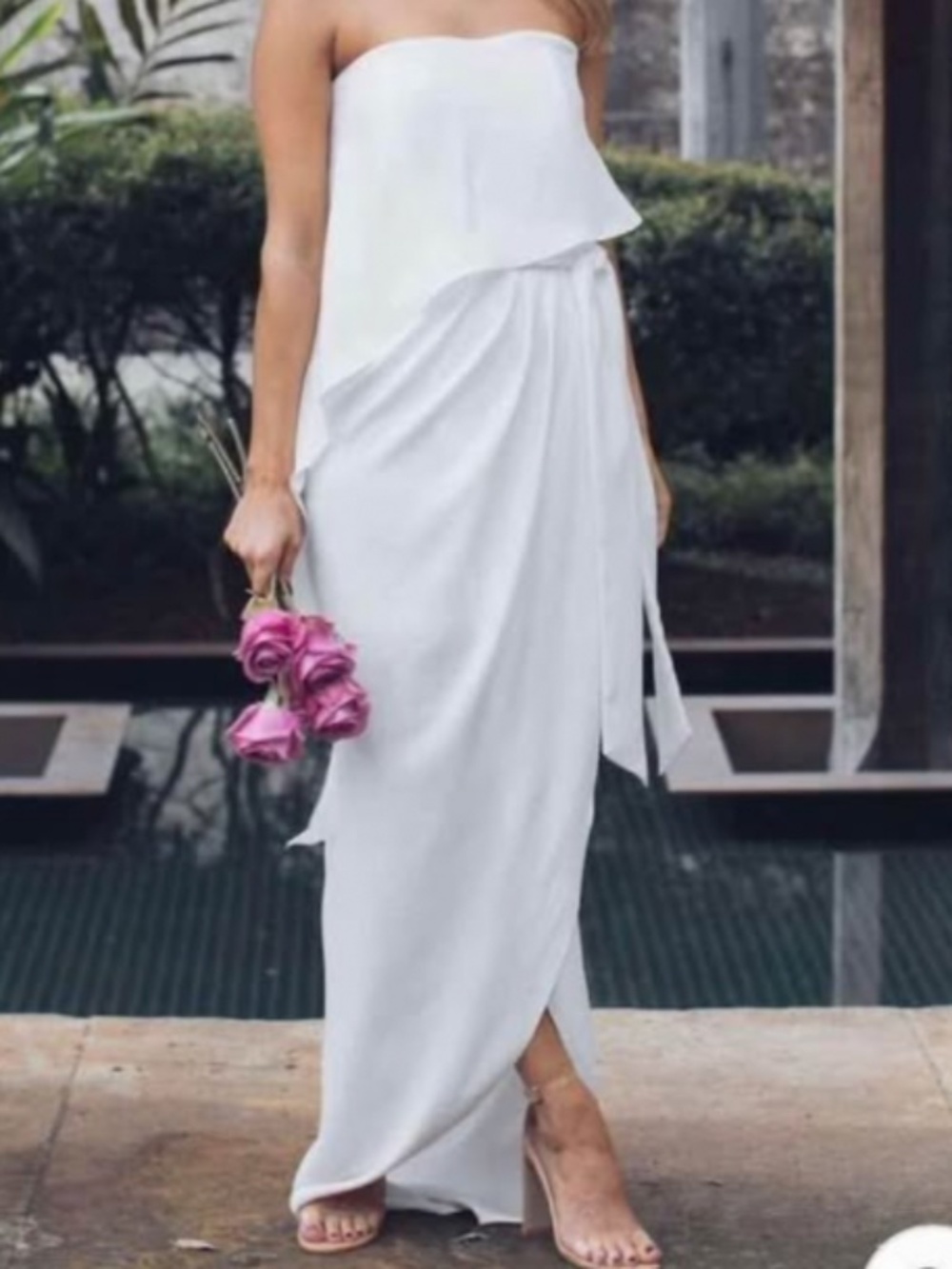 NWT White strapless dress